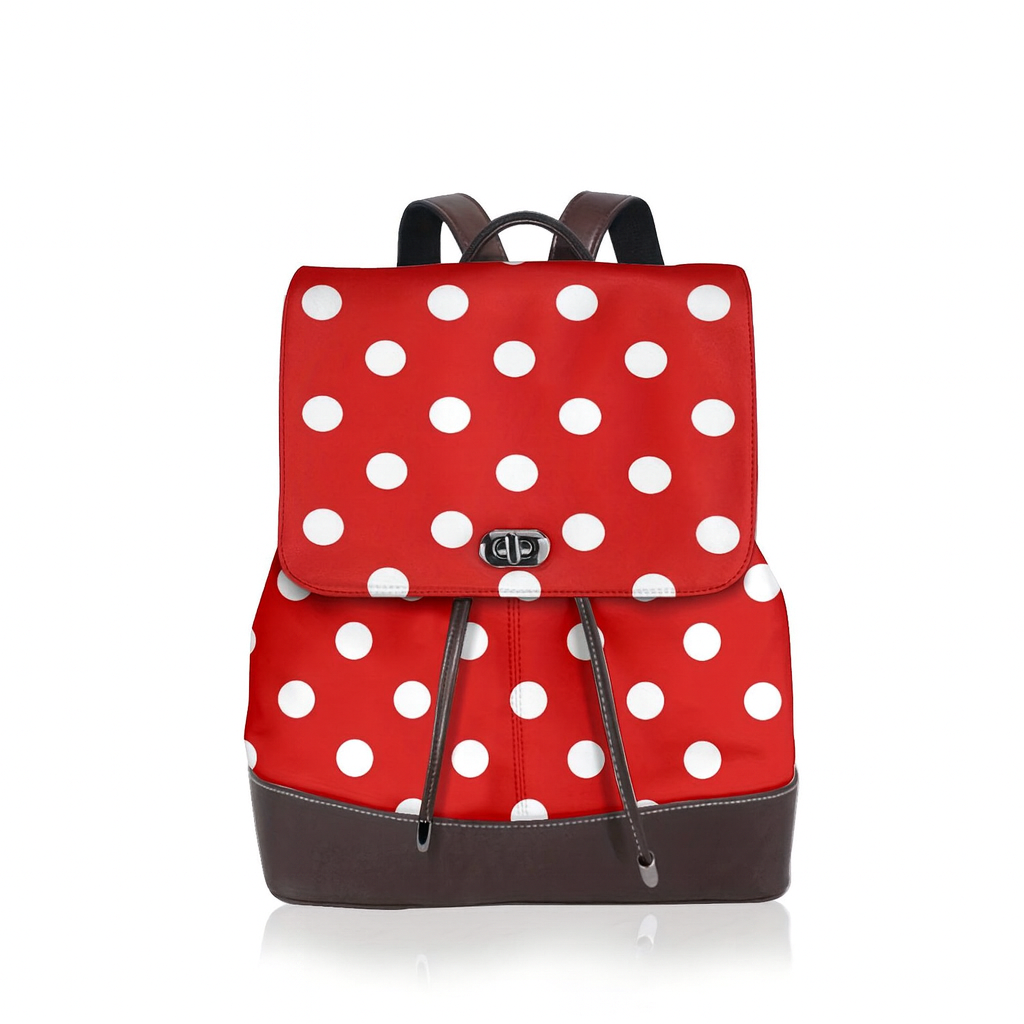 Mochilas Femininas Match Red Polka Dot